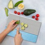 Hermia CKT52 - 3040 Tabla de Cortar de Vidrio Templado Antibacteriana, 30 x 40 cm